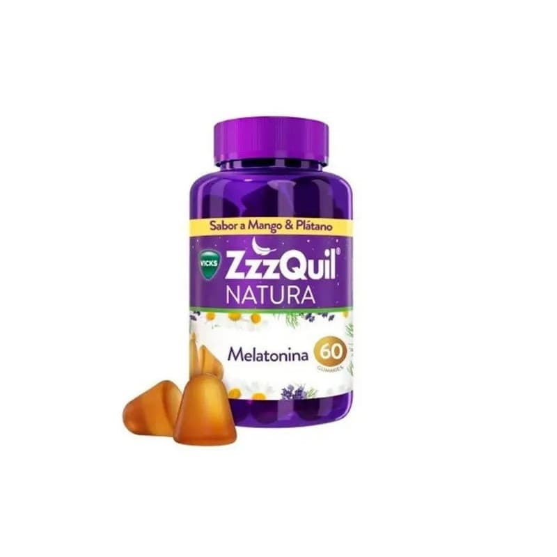 ZzzQuil Natura melatonina sabor mango y plátano, 60 gominolas