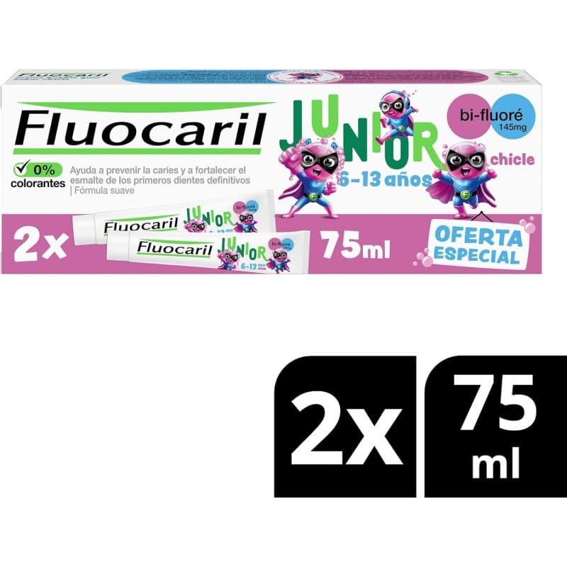 Fluocaril Junior Bubble Pasta Dientes Duplo 150 ml