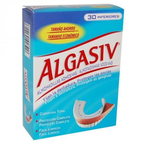 Algasiv Almohadillas Adhesivas Prótesis Inferior 30 Unidades