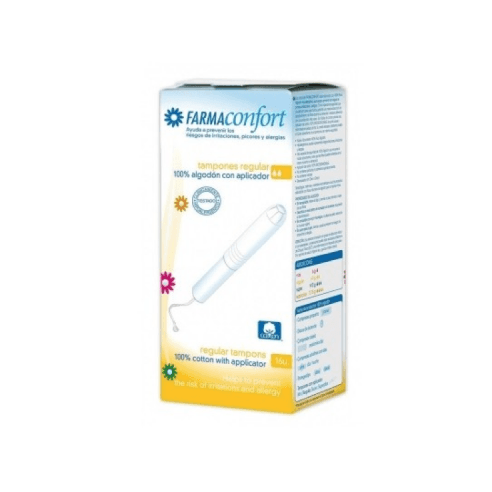 Tampones 100% Algodón Con Aplicador Regular Farmaconfort 18 U - Farmaconfort