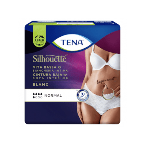 Tena Silhouette Braga Cintura Baja Blanca T L 10 Unid - Tena