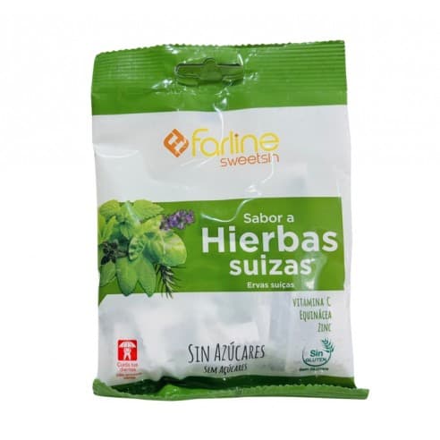 Farline Sweetsin Caramelos Hierbas Suizas Bolsa 40g - Farline-aposan