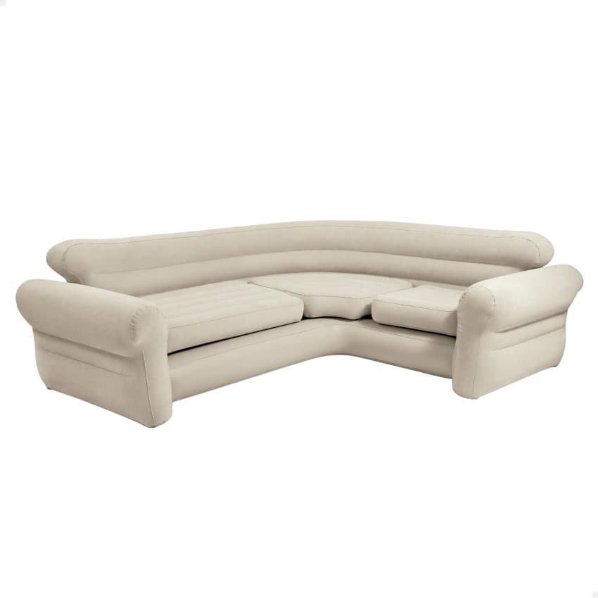 Sofá rinconera hinchable intex 257x203x76 cm