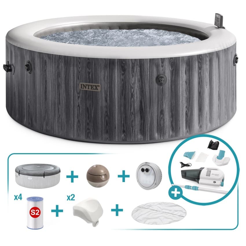 Pack spa hinchable greywood deluxe 6 personas 7 accesorios