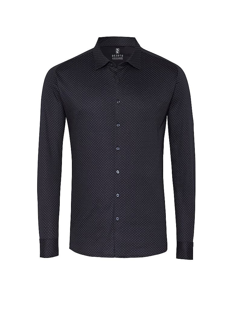 DESOTO Camisa de punto Slim Fit azul | M