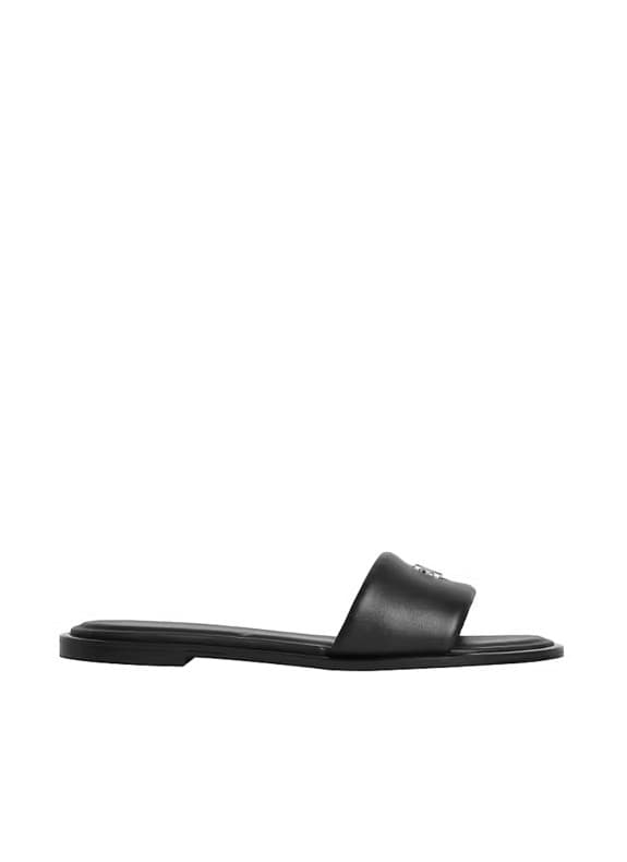 CALVIN KLEIN - Sandalias Calvin Klein Round Flat SNDL Bar Hw 2 en color negro para mujer 40