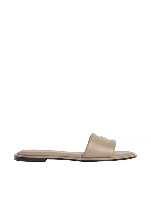 CALVIN KLEIN - Sandalias Calvin Klein Round Flat SNDL Bar Hw 2 en color beige para mujer 40