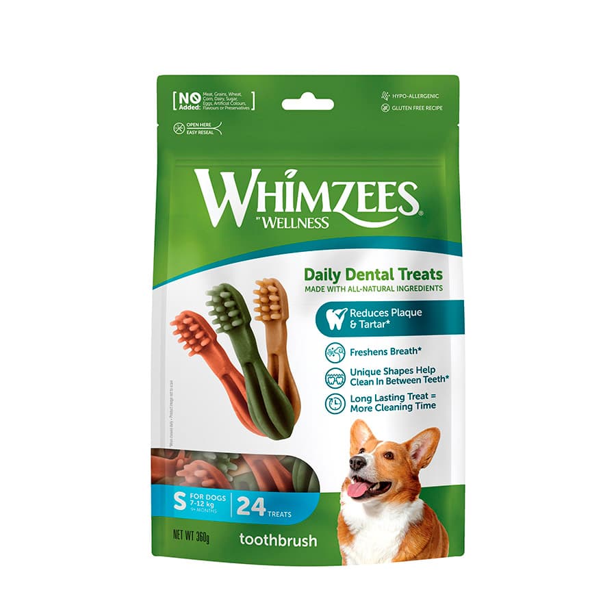 24 barritas Whimzees Snacks Dentales para perros de razas pequeñas