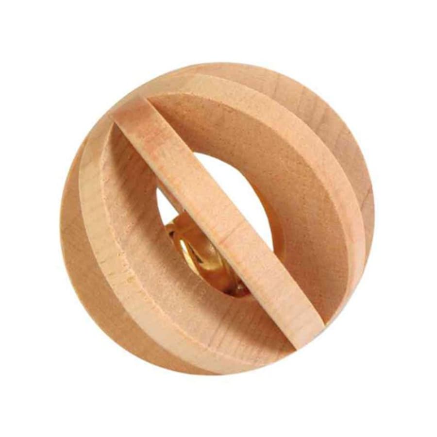 6 cm Trixie Bola de Madera con Cascabel juguete para roedores