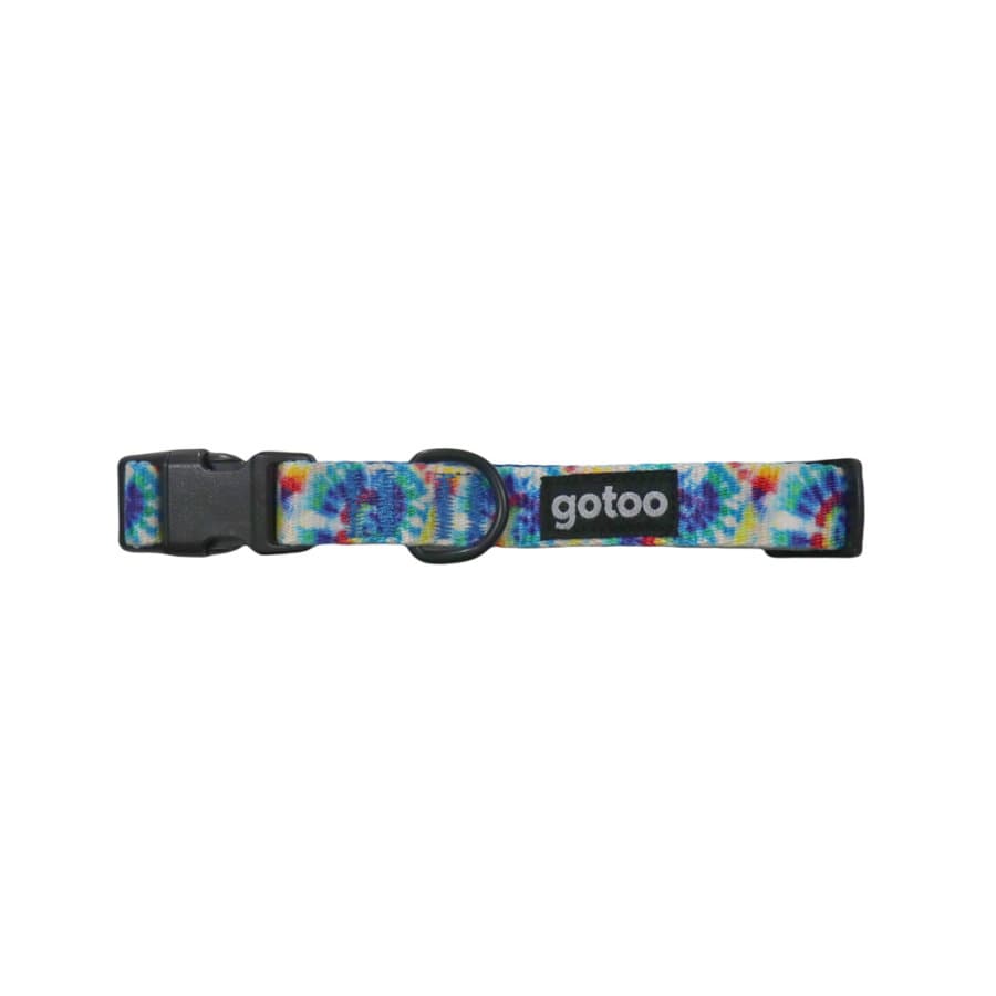 Gotoo Collar estampadado azul para perro