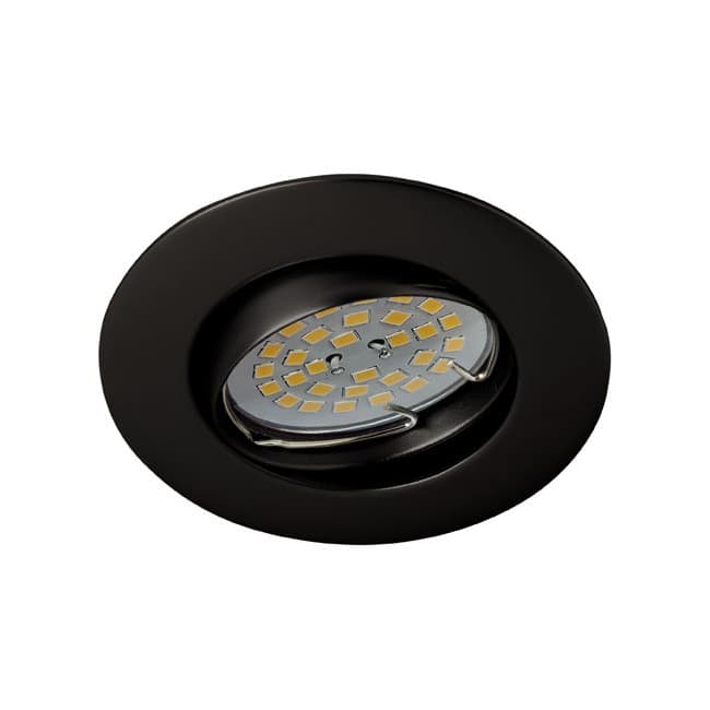 Empotrable led basic basculante redondo negro (8w)