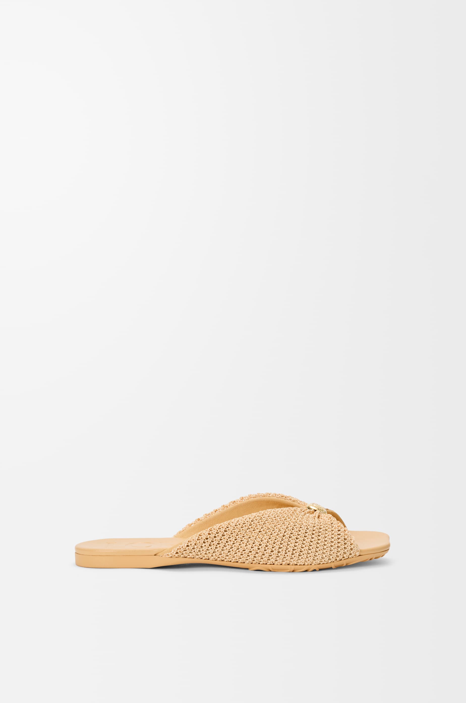 LOEWE - Sandalia Pebble Soft En Tejido Con Efecto De Rafia Size:38 Mujer
