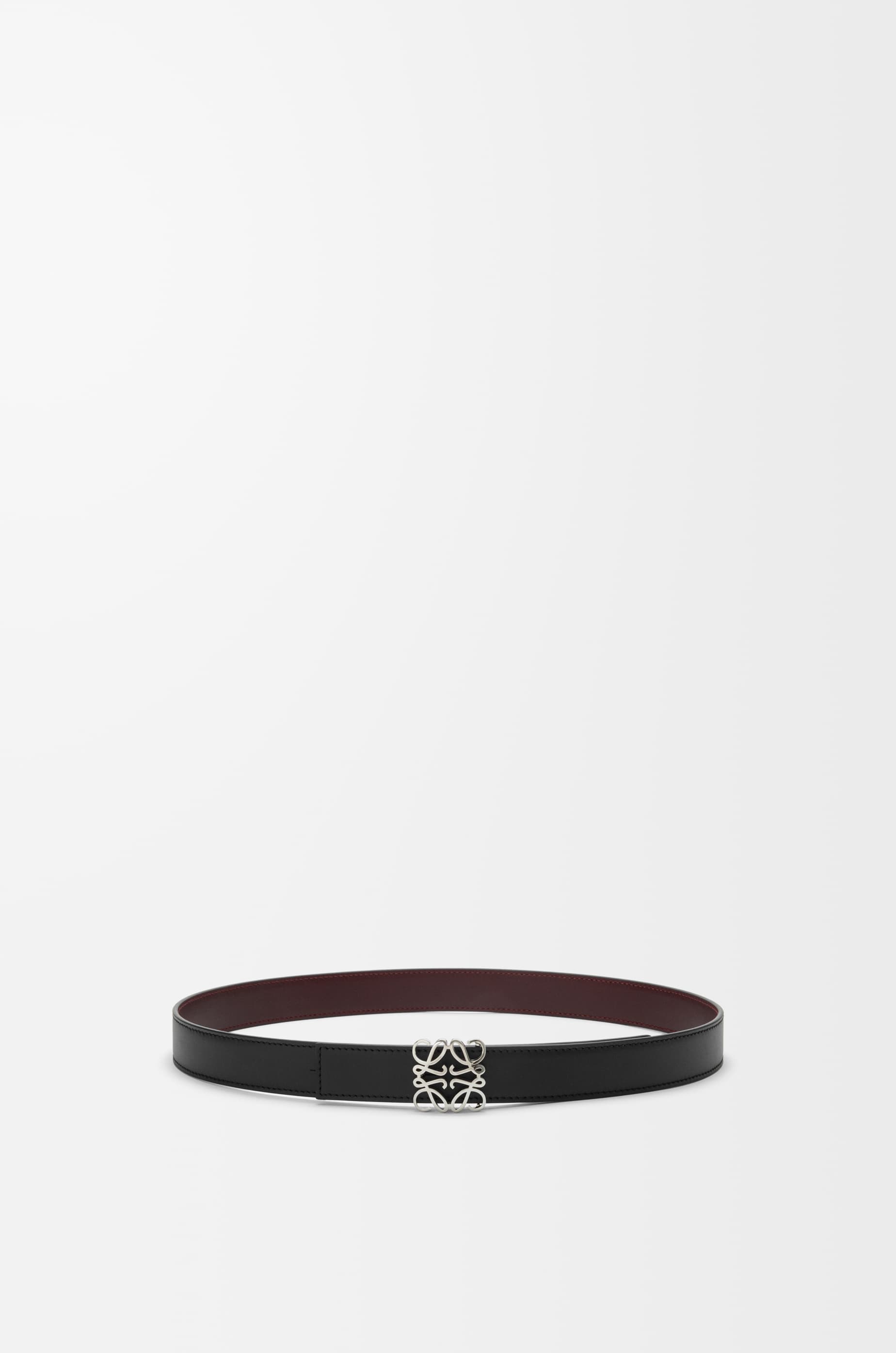 LOEWE - Cinturón Reversible Anagram Bombé En Piel De Cuero Lisa Size:85 Mujer
