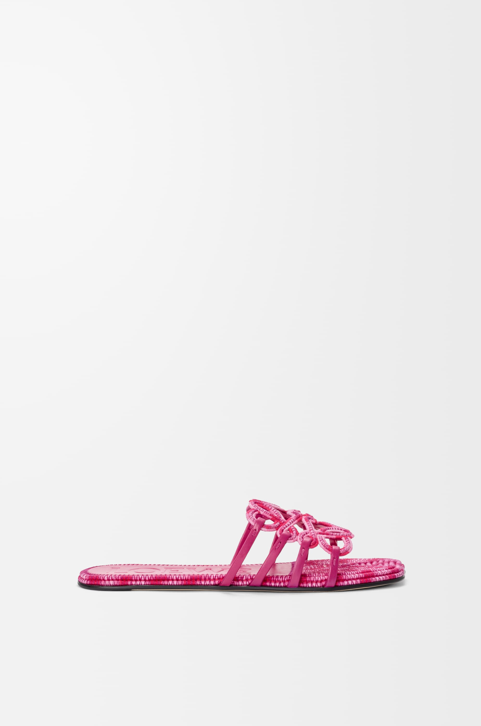 LOEWE - Sandalia Petal Anagram En Lona Bordada Size:35 Mujer