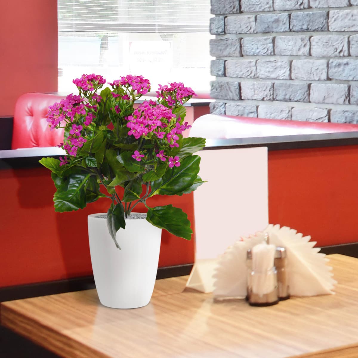 Kalanchoe planta artificial 30cm en maceta - morado