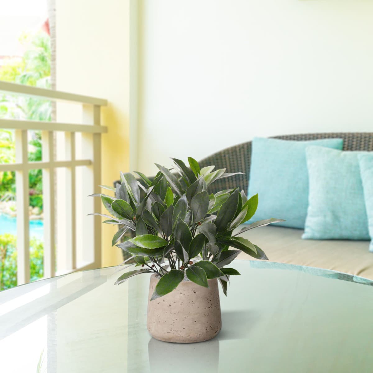 Planta artificial de laurel 35cm - Resistente a los rayos UV
