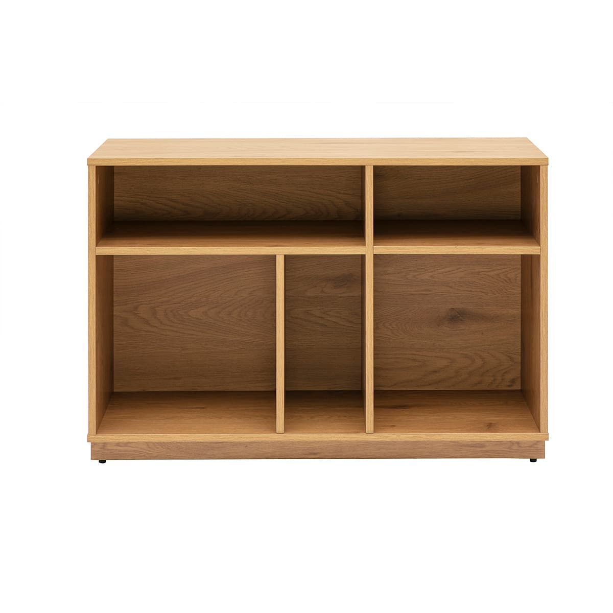 Buffet abierto con almacenamiento acabado en madera clara de roble L96 cm SEVILLE