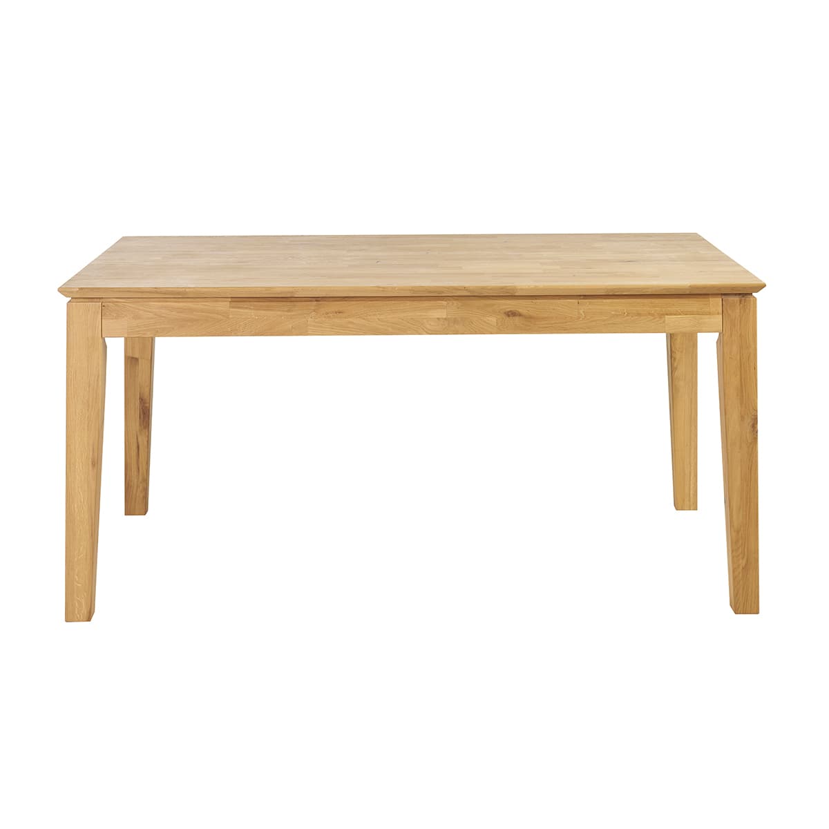 Mesa de comedor extensible rectangular de madera clara de roble macizo L160-220 cm YULIA