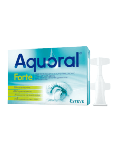Aquoral Forte Gotas Oftálmicas Lubricantes 30 Monodosis De 0,5 Ml - Esteve