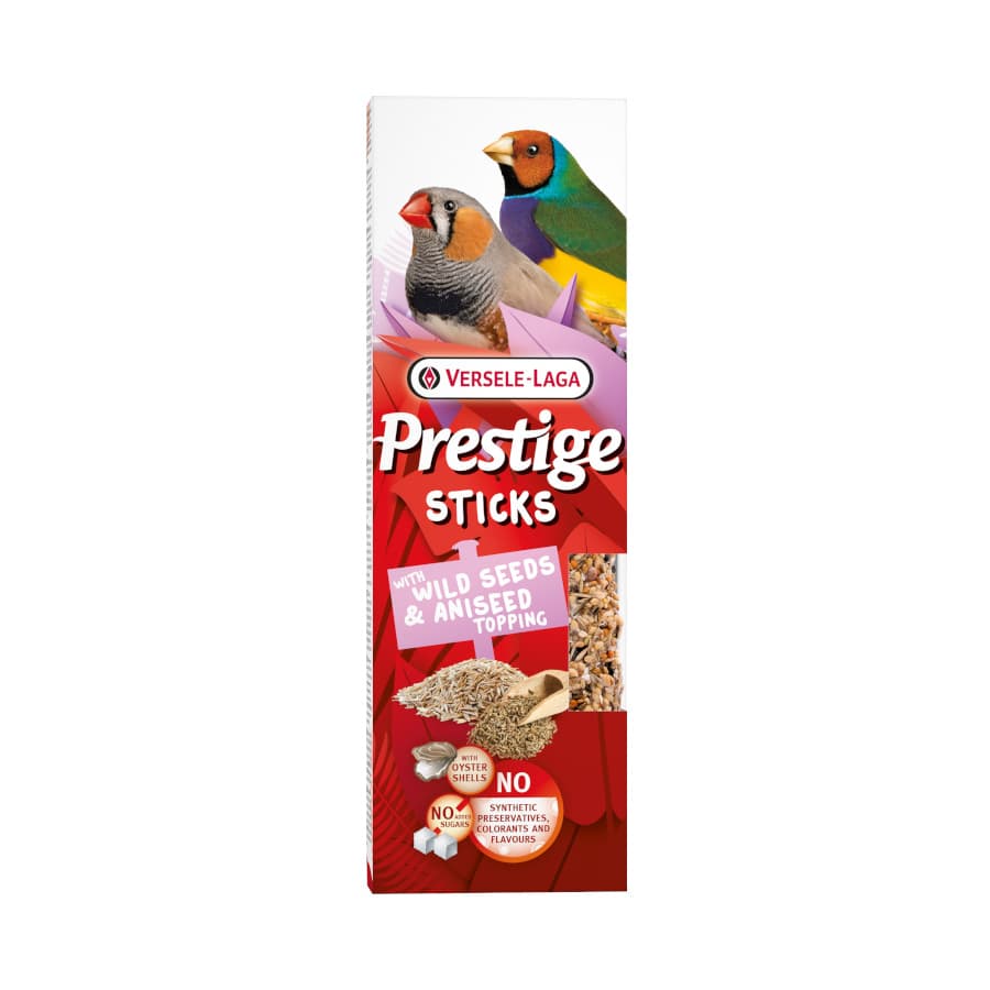0.06 KG 2 barritas Versele-Laga Prestige Sticks Barritas Semillas silvestres y anís para aves pequeñas