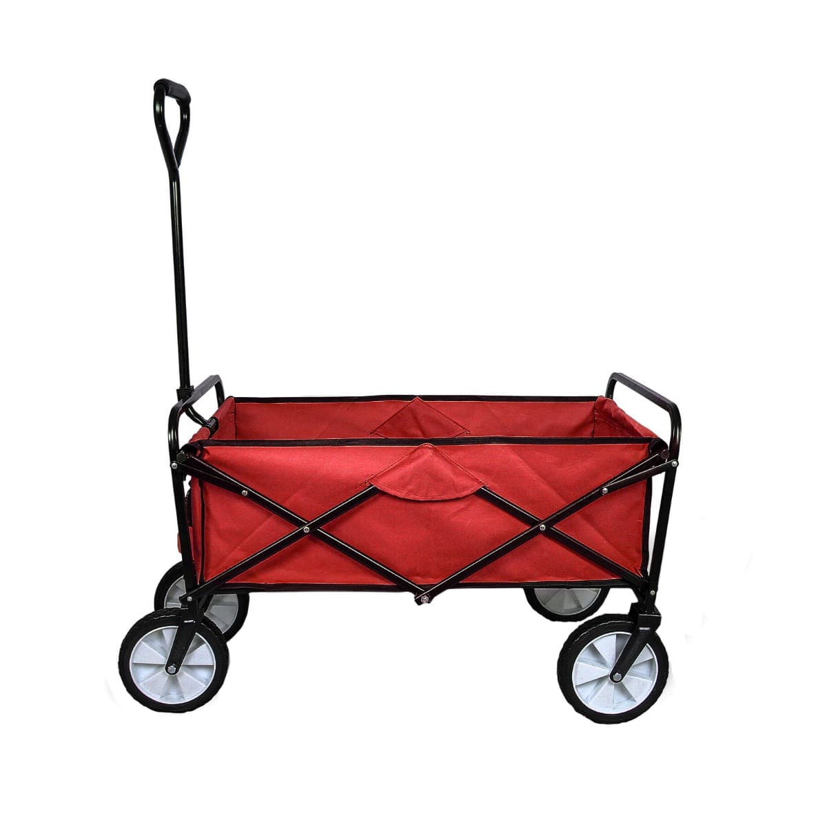 Carretilla Plegable Roja con Funda Impermeable